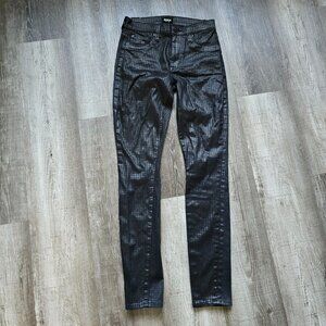 Hudson Barbara High Rise Super Skinny Jeans Women 24 Minimalist Goth Pants Black